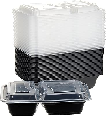 Récipient rectangulaire jetable écologique pour micro-ondes snh - 24 pièces