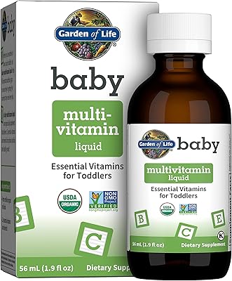 Gouttes multivitaminées biologiques garden of life pour nourrissons et tout-petits