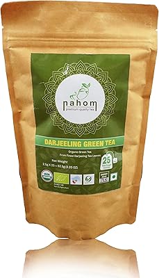Feuilles de thé vert darjeeling biologique nahome | pur riches antioxydants