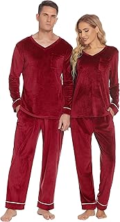 Ekouaer ensemble pyjama à manches longues pour femme en coton doux vêtements confortables