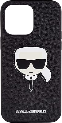 Cg mobile. coque de protection en tpu saffiano avec patch tête karl lagerfeld
