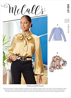 Mccall's m8147y collection de patrons de couture de chemisier à manches raglan