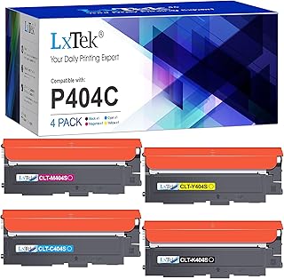 Cartouche de toner compatible lxtek de remplacement pour samsung clt-p404c clt-k404s clt-c404s clt-y404s clt-m404s pour xpress sl c480w c480fw c430w c480fn c480 c430 c48x (noir cyan) jaune magenta a, paquet de 4). Le discount haut de gamme, c'est possible avec Diaytar