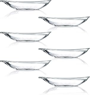 Ensemble d'assiettes à dessert ocean-dipple banana design, 6 pièces, transparent, p02616
