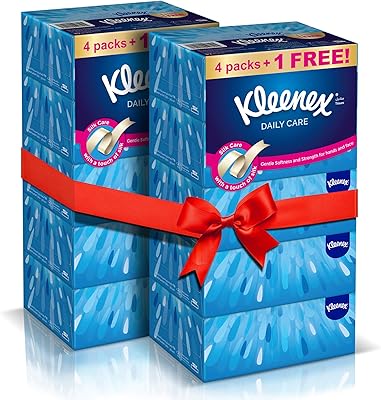 Mouchoirs kleenex daily care - paquet de 10 boîtes, 170 feuilles x 2