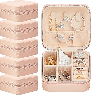 6 pièces sacs à bijoux de voyage petit organisateur de bijoux petite