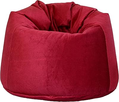 Pouf poire en daim velours doux avec rembourrage de lux decora