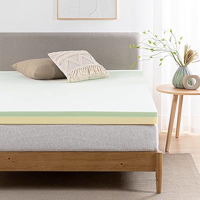 Housse de matelas en mousse à mémoire de forme thé vert - zinus