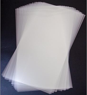 16 feuilles de pochoir mylar vierges de 6 mm plastique transparent de 12