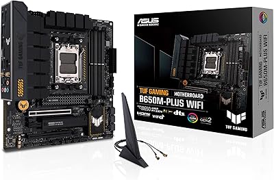 Carte mère asus b650m-plus wifi micro atx de tuf gaming, socket amd am5