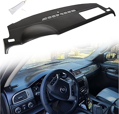 Housse de tableau de bord ecotrek noire pour avalanche suburban tahoe yukon 2007-2014