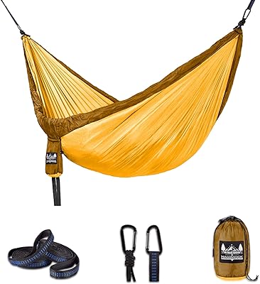 Hamac d'extérieur portable durable nylon léger 210t plusieurs couleurs parfait pour se détendre