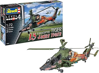 Revel 03839 modèle d'avion eurocopter tiger dead, échelle 1:72, non taché