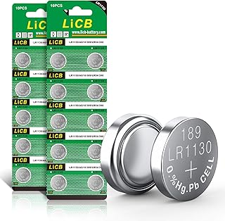 Batterie licb 20 paquets de piles alcalines lr1130 ag10 15 v pour montre