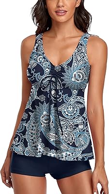 Maillot de bain tankini deux pièces modeste pour femme, maillot de bain