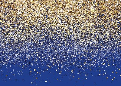 Lycgs 8x6ft toile de fond bleu royal paillettes anniversaire toile de fond taches