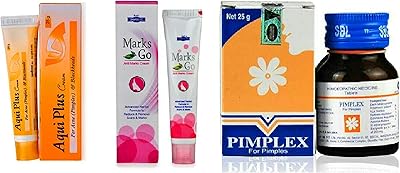 Homeobuy remidies hapdco aqui plus -marks go cream - pimplex tablet combo