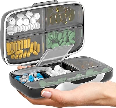 Grand pilulier hermétique pour la maison, support portable pour suppléments de vitamines, taille