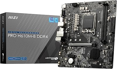 Carte mère micro-atx ddr4 msi pro h610m-b socket lga 1700 chipset