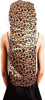 Bonnet de nuit long en satin pour cheveux bouclés, tresses et cheveux longs