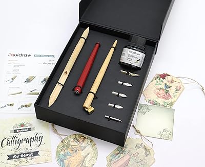 Ensemble de stylos de calligraphie à rangée liquide, ensemble de stylos à tremper