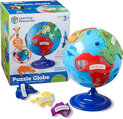 Jeu de puzzle de géographie de la terre de learning resources, avec un design