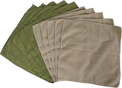 Serviettes en microfibre everyholder bamboo naturals, serviettes de nettoyage non pelucheuses, vert