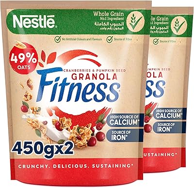 Céréales granola aux canneberges nestlé fitness, sac de 450 g (paquet de 2)