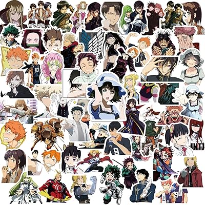 Ensemble d'autocollants d'anime mixtes de 100 pièces, autocollants d'anime vintage mignons autocollants
