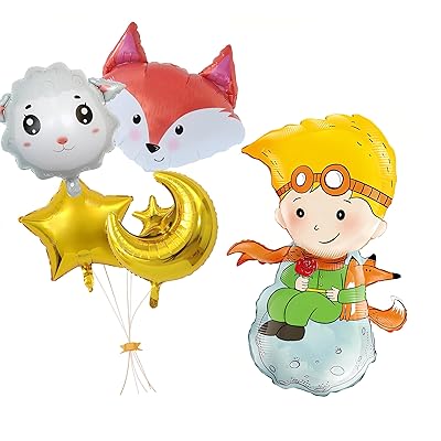 Le petit prince + ballon rose + renard (5pcs)