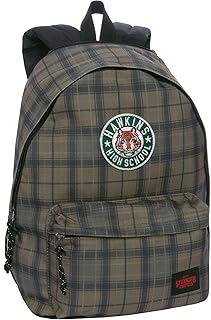 Sac à dos réversible stranger thing beige taille unique sac d'école