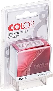 Timbre colop 14 x 38 mm oblitéré dans bulle
