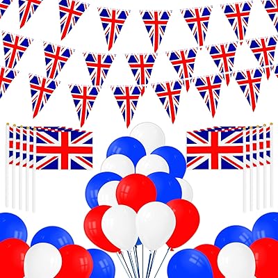 Ballons en latex drapeau britannique venlot, fournitures de fête union jack, ballons