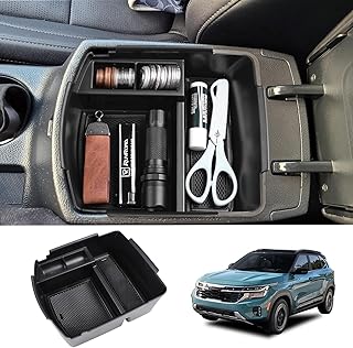 Plateau de rangement de console centrale ranroad compatible avec les accessoires kia seltos