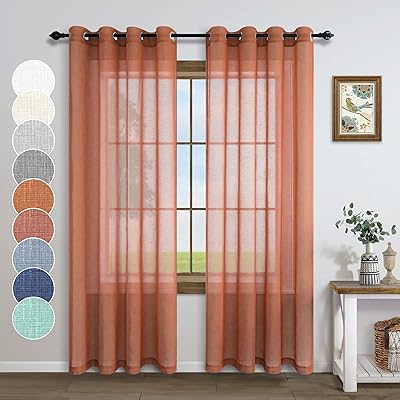Rideaux en terre cuite de longueur 84" pour salon 2 panneaux