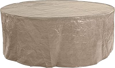 Housse pour mobilier de jardin en polytuf de qualité moyenne, beige neutre, convient