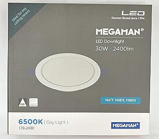 Rétroéclairage led megaman 30w 6500k lumière du jour ouverture 200 mm