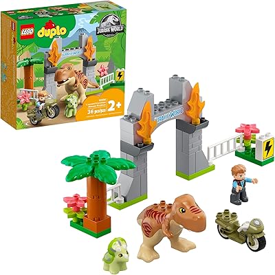 Lego duplo jurassic world 10939 jouet de construction de dinosaures t-rex et triceratops