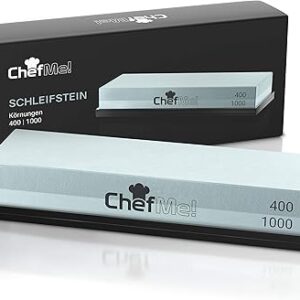 Pierre à aiguiser pour couteaux avec manuel en anglais et support en silicone antidérapant (granulométrie 400/1000). Votre marketplace de proximité digitale : Diaytar