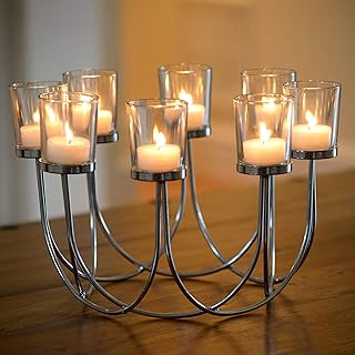 Magnifique bougeoir en verre pour table de noël et décoration de mariage