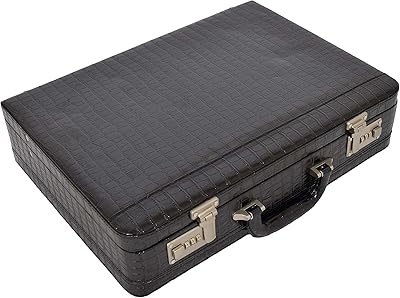 Cartable en cuir au look classique avec sac d'affaires à double