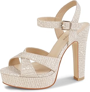 Sandales compensées à talons hauts pour femmes, bride à la cheville, bout ouvert