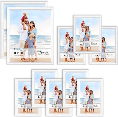 Ensemble de cadres photo blancs mixtes icona bay 10 pièces