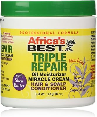 Après-shampooing hydratant pour cheveux et cuir chevelu africao triple repair oil, 177 ml