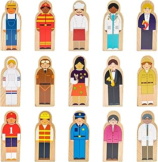 Ensemble de figurines en bois imagination generations little professionals (15 pièces)