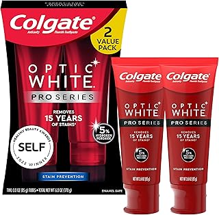 Dentifrice blanchissant colgate optic white pro series avec 5 % de peroxyde d'hydrogène