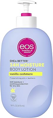 Lait corporel eos shea better - vanille cachemire, soin hydratant 24 heures