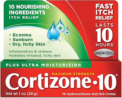 Crème anti-démangeaisons elf cos cortisone 10 plus - 10 oz