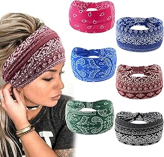 Bandeaux larges pour femmes bandeaux à nœuds style bohème bandeau élastique