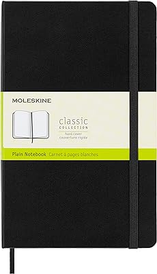 Cahier moleskine classic à couverture rigide, noir 13 x 21 cm